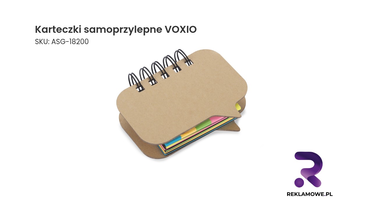 Kolorowe karteczki samoprzylepne marki VOXIO