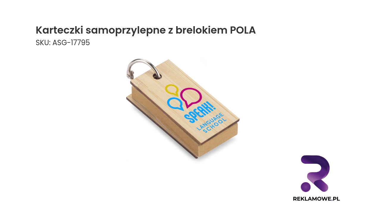 Karteczki samoprzylepne z brelokiem POLA Karteczki samoprzylepne z brelokiem POLA