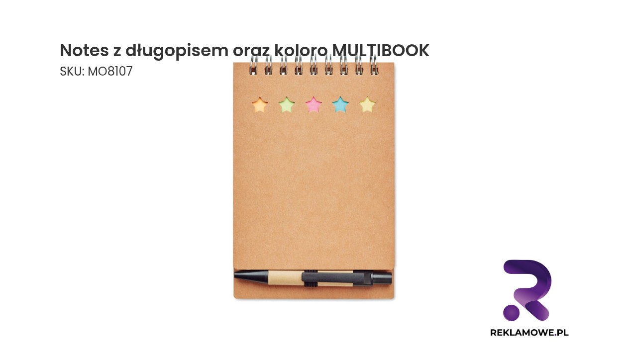 Notes z długopisem oraz kolorowe zakładki MULTIBOOK