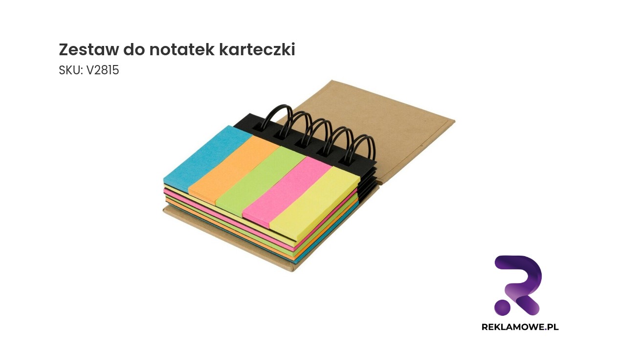 Zestaw do notatek z kolorowymi karteczkami