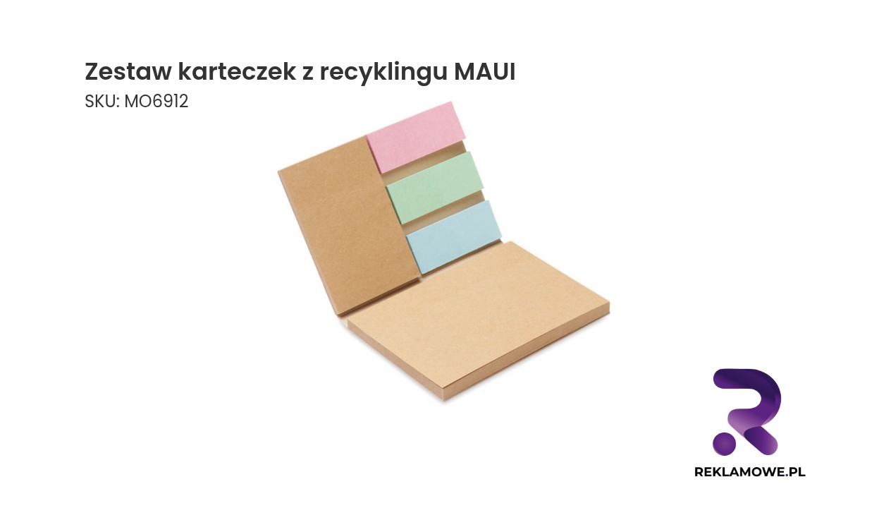 Zestaw karteczek z recyklingu marki MAUI