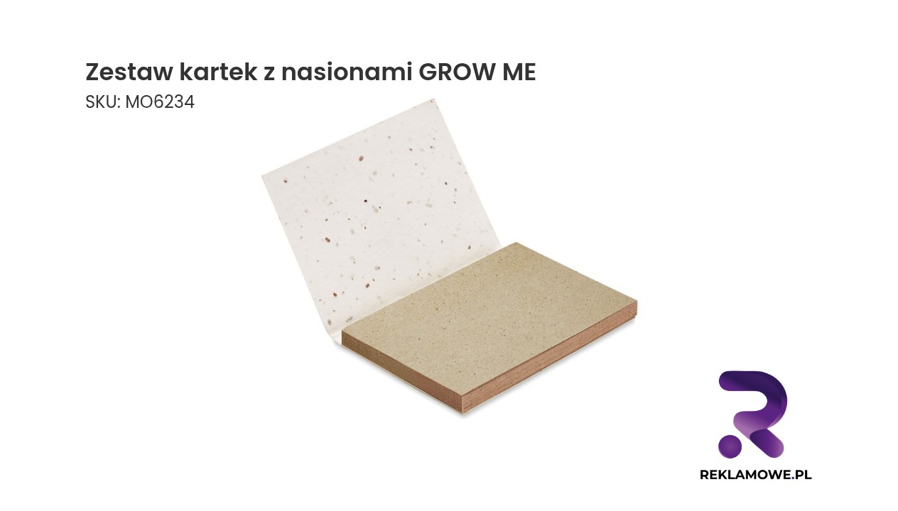Zestaw ekologicznych kartek z nasionami GROW ME do posadzenia