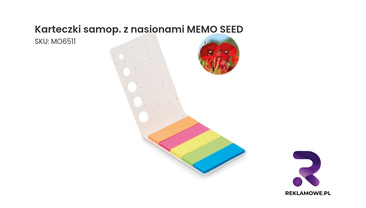 Karteczki samop. z nasionami MEMO SEED karteczki samoprzylepne Memo Seed z nasionami do wysiewu