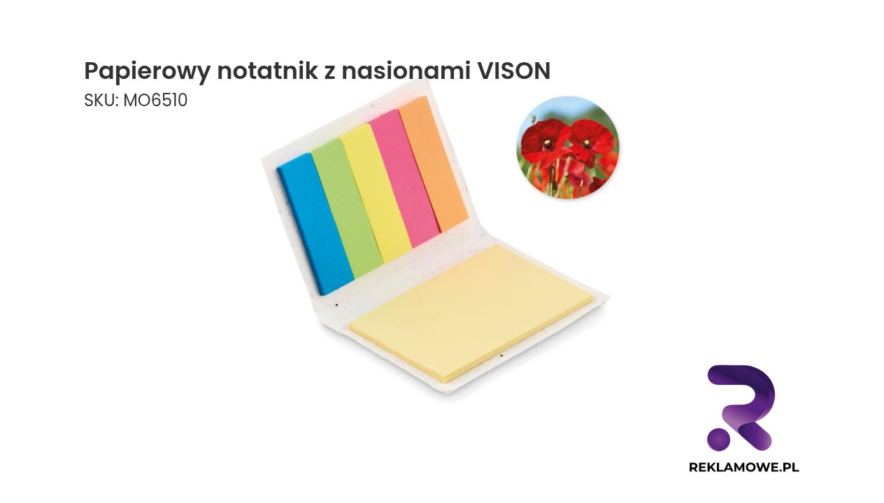 Papierowy notatnik z nasionami VISON – ekologiczny notatnik reklamowy
