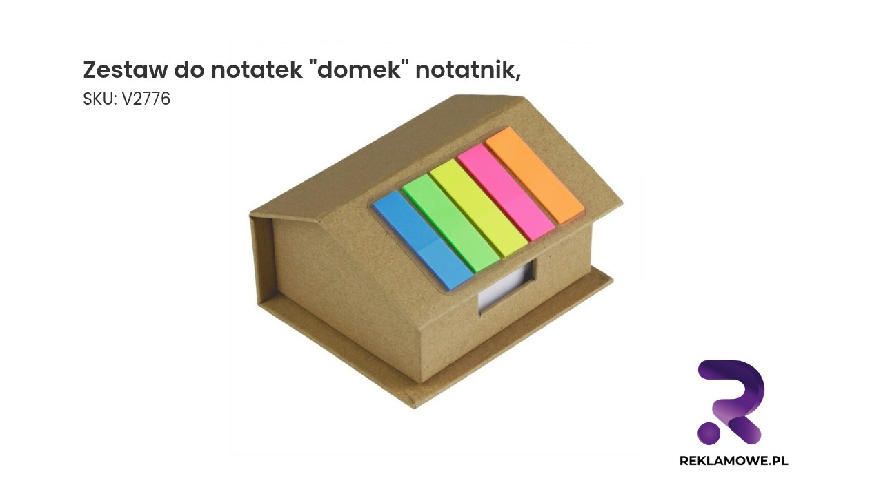 Zestaw do notatek w kształcie domku