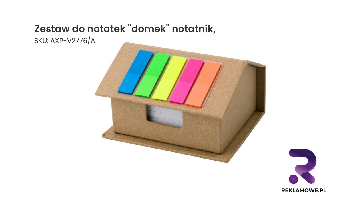 Zestaw do notatek Zestaw do notatek w kształcie domku