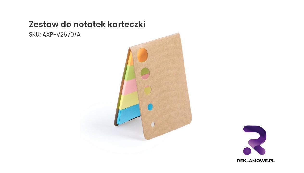 Zestaw karteczek do notatek w różnych kolorach