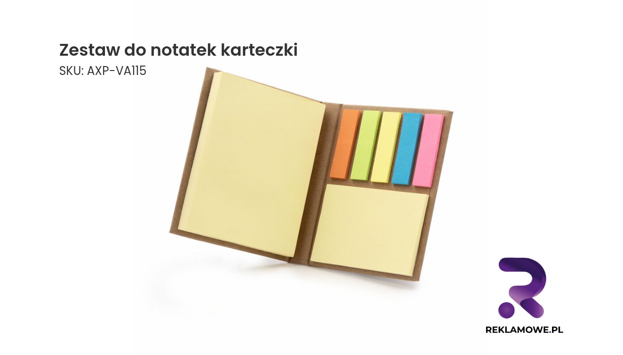 Zestaw do notatek, karteczki samoprzylepne | Deegan Zestaw do notatek karteczki – praktyczny komplet karteczek do zapisywania notatek
