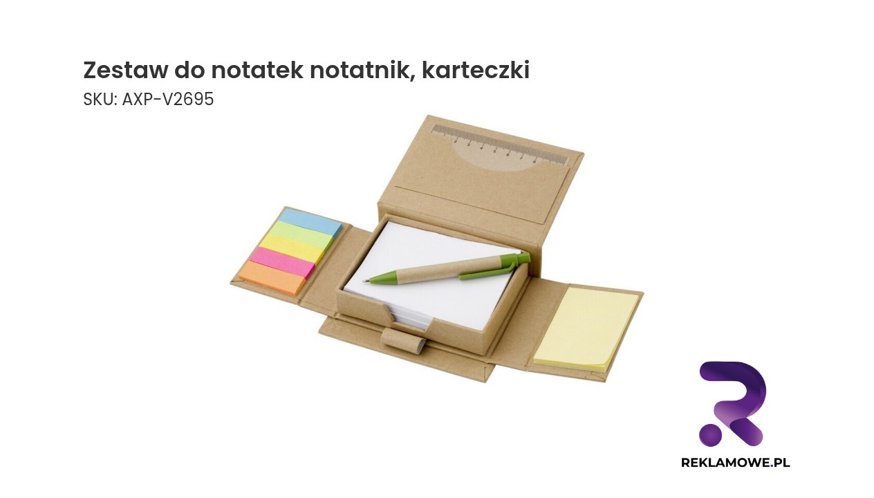 Zestaw do notatek z notatnikiem i karteczkami samoprzylepnymi
