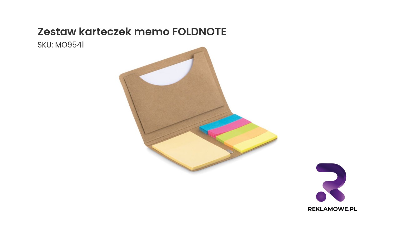 Zestaw karteczek memo FOLDNOTE Zestaw karteczek memo FOLDNOTE w różnych kolorach