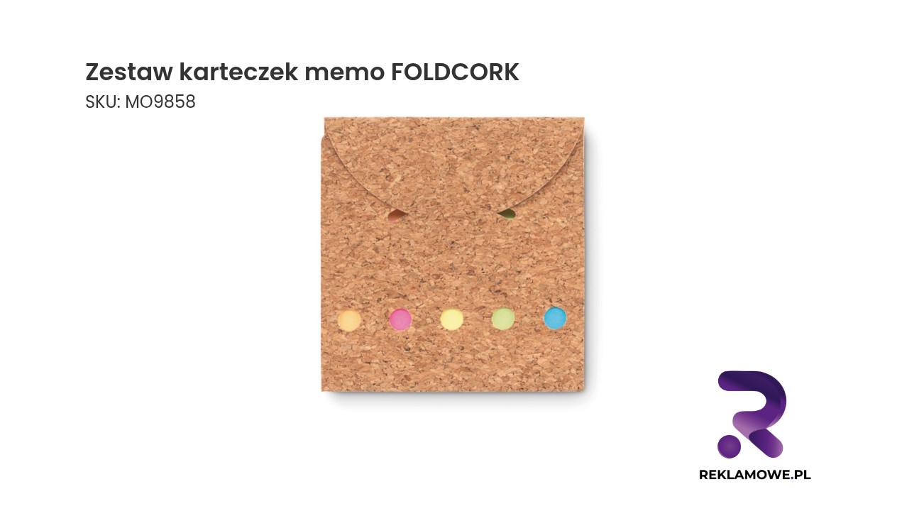 Zestaw karteczek memo FOLDCORK – praktyczne karteczki samoprzylepne do biura i domu